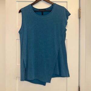 BCBGMaxAzria Blue Large Asymmetrical Layered Tank Top